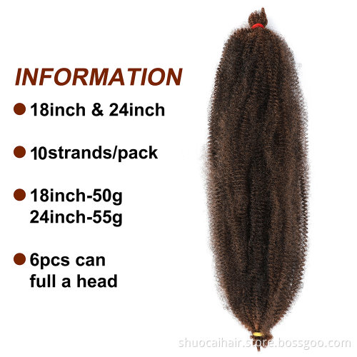 Marley Hair 24 Inches Long Crochet Hair Braids For Women Synthetic Braiding Hair Extension Drea dlockHair Bundles